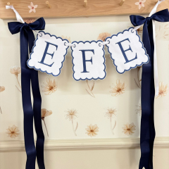 Kişiye Özel İsimli Bebek Odası Kapı Süsü / Flama Banner (Harf Sayısına Göre Fiyatlı)